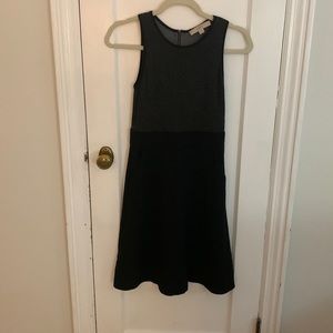 Loft grey and black dress size 00